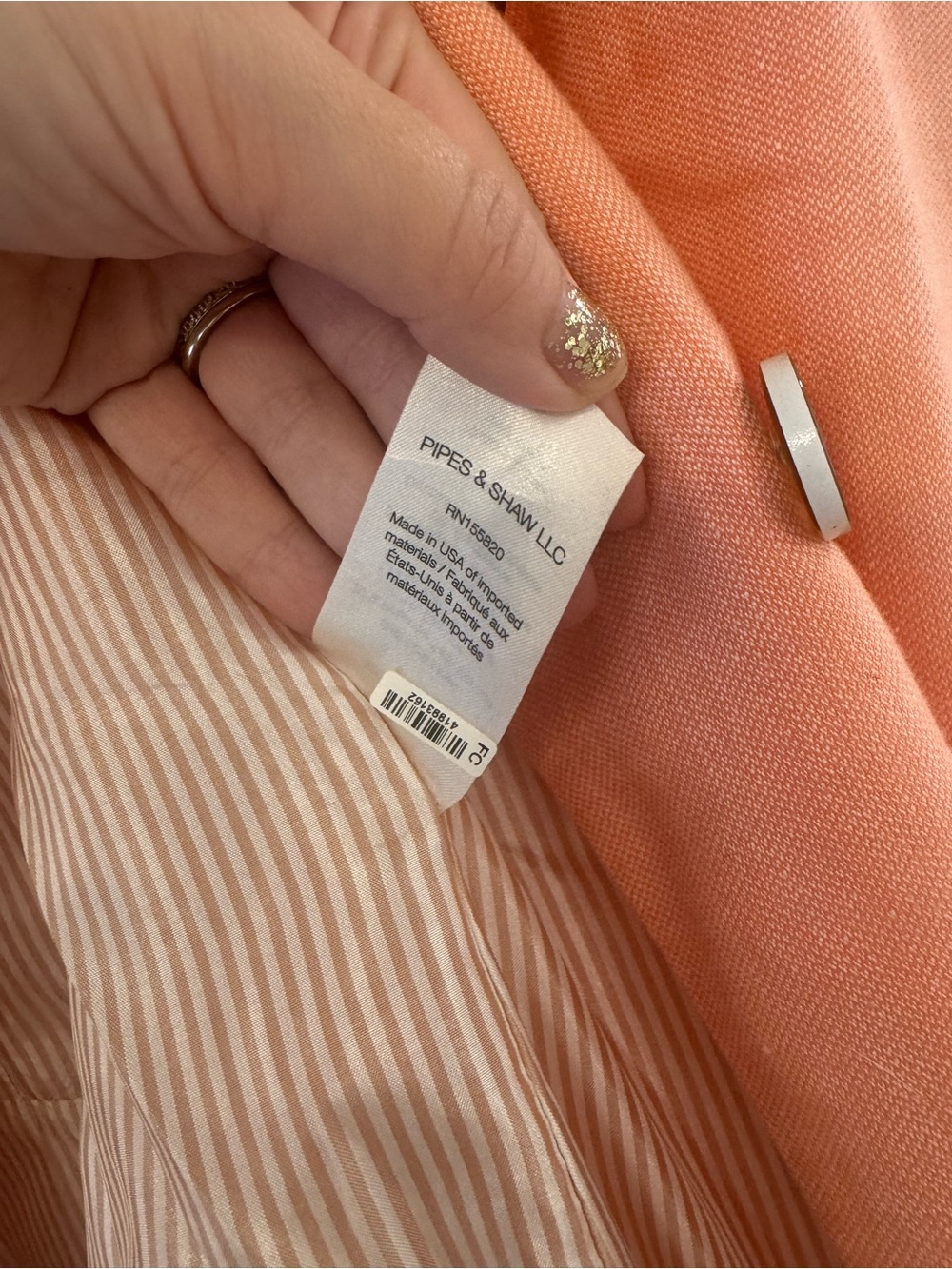 Veronica Beard Double-Breasted Peach Blazer Jacket - Picture 15 of 16